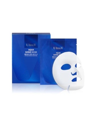 Ultra V AQUA SHINE MASK veido kaukė skirta intensyviam odos drėkinimui, 1 vnt