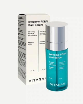 VITARAN exosome - PDRN Dual Serum, dvigubas, didelės koncentracijos odos regeneracijos, serumas, 25 ml+ 25 ml