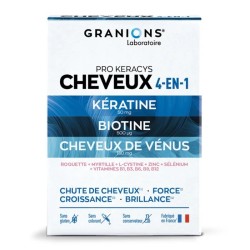 GRANIONS Pro Keracys CHEVEUX 4-EN-1maisto papildas plaukams, 90 tablečių