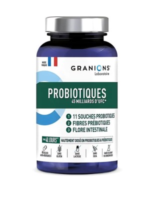 GRANIONS PROBIOTIQUES Probiotikai ir prebiotikai žarnyno floros pusiausvyrai, 40 kap.