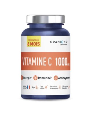 GRANIONS VITAMINE C 1000 mg FORMAT ECO 6 MOIS Vitaminas C ekonomiška 6 mėnesių pakuotė
