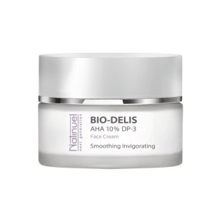 Natinuel Bio-Delis PHA-AHA 10%, odą atnaujinantis veido kremas su PHA-AHA 10% rūgštimi, 50 ml.