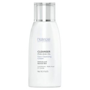 Natinuel Cleanser Strong PHA-AHA 5%, veido prausiklis su PHA-AHA 5% rugštimi, 150 ml.