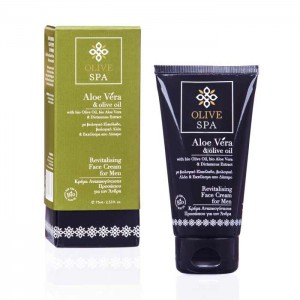 OLIVE SPA Aloe Vera & olive oil Revitalising Face Cream for Men Drėkinamasis veido kremas vyrams, 75ml