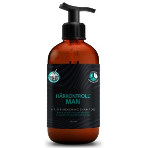 Hårkontroll Man Hair Thickening Shampoo, stiprinantis ir apimties suteikiantis šampūnas, 250 ml.