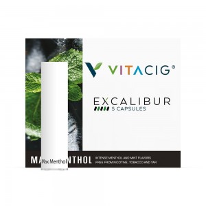 VitaCig Max Menthol kapsulės Excalibur įrenginiui 5vnt.