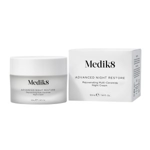 Medik8 Advanced Night Restore Cream, naktinis kremas nuo raukšlių su keramidais, 50 ml.