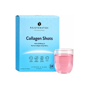 Jūrinio kolageno maisto papildas pakeliuose COLLAGEN SHOTS, REJUVENATED, 24 × 11 g